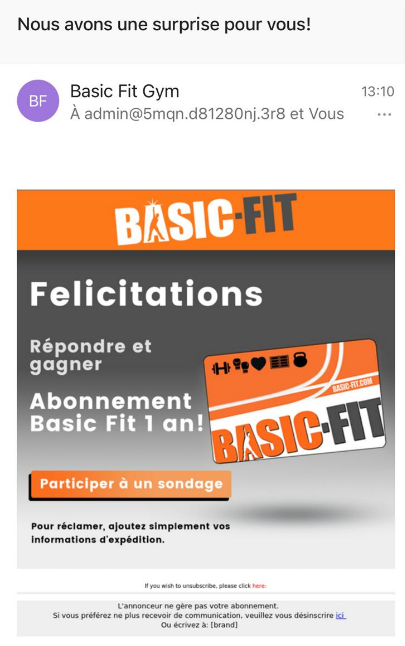 Fake promotion BE